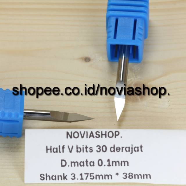 Mata router 3.175mm grafir Half V bits 30 derajat CNC router bits