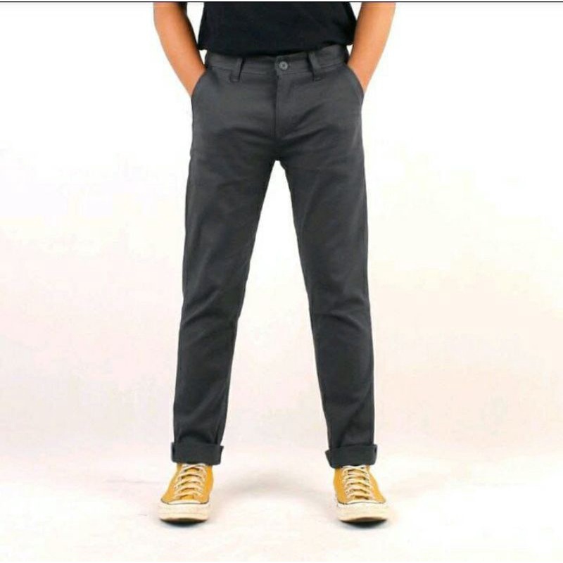 Celana Chino Panjang Pria Slimfit Stretch - Celana Panjang Pria Melar