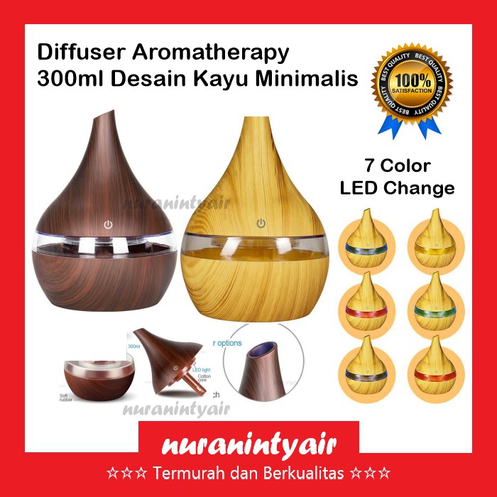 Desain Kayu Minimalis Air Humidifier Aromatherapy Diffuser Air Difuser