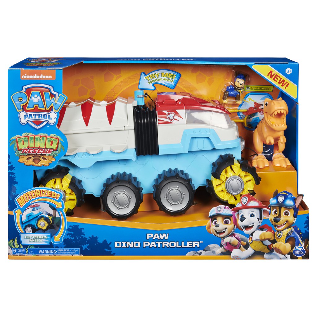 paw patrol dino rescue dino patroller motorised team