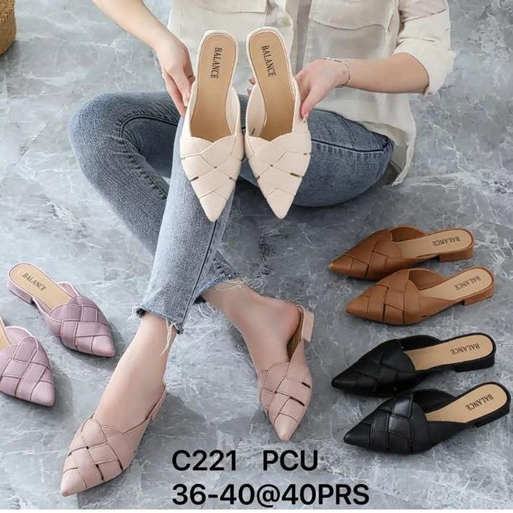 Dijamin Miring harga.. Sepatu Sandal Bustong Jelly Shoes Lancip Wanita Anyam C221