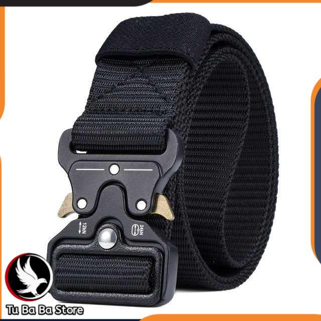 Ikat Pinggang Pria Gasper Canvas Military Tactical 125cm MU055 Hitam