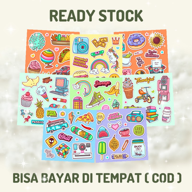 

Stiker Aesthetic Tumblr Dodle Set by Okashi Store