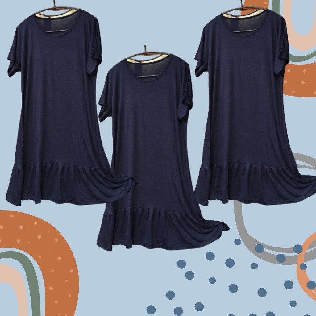 RUFFLE DRESS (MIDI RUFFLE DRESS) / DRESS RAYON SPANDEX