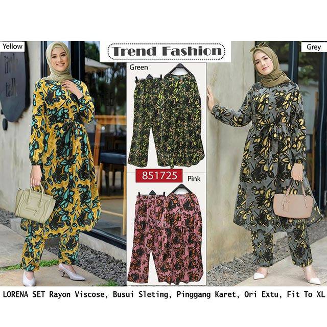 Set celana & tunik Rayon extu lorena