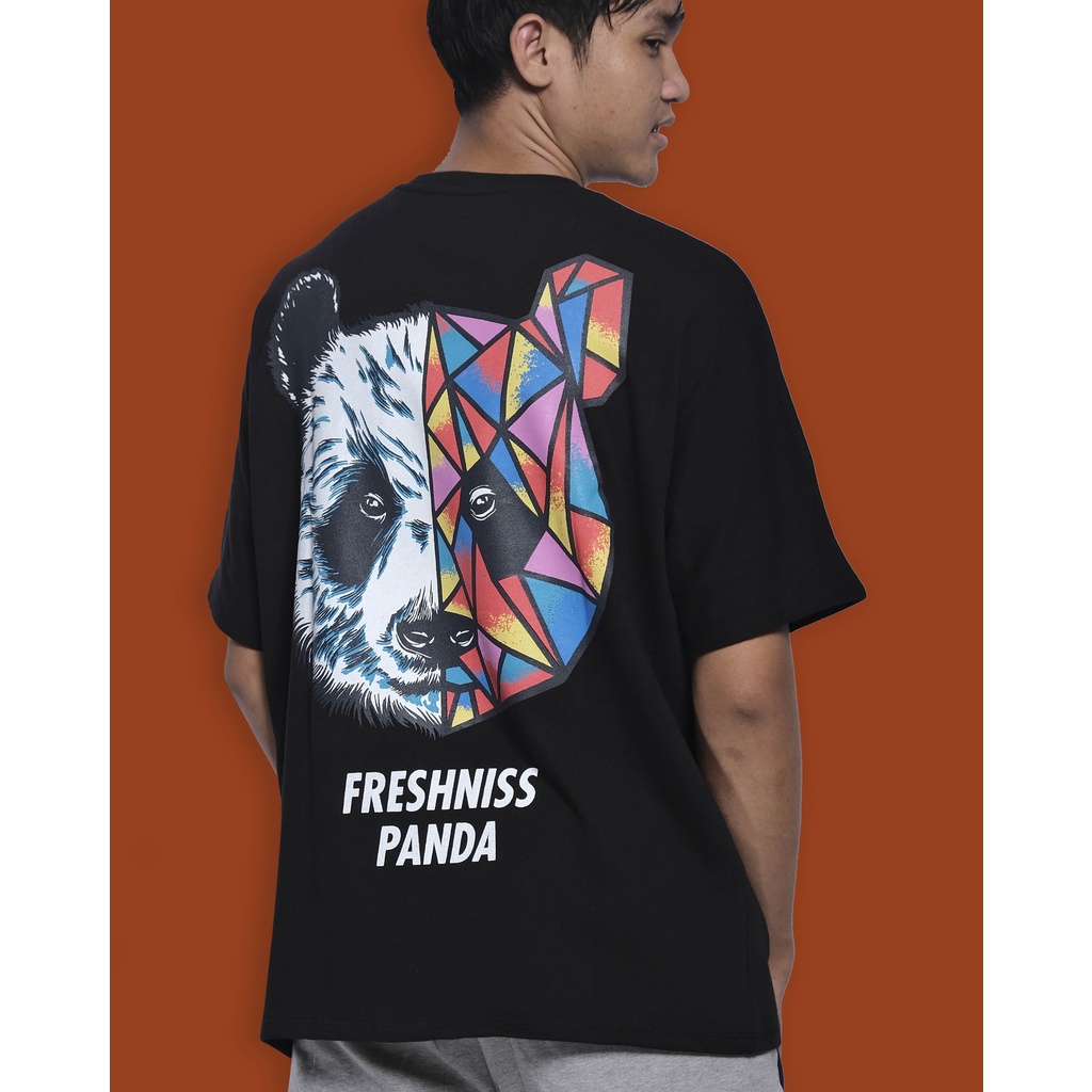 Baju Kaos/T-Shirt Distro Pria dan Wanita Motif Sablon Freshniss Panda ORIGINAL PREMIUM QUALITY