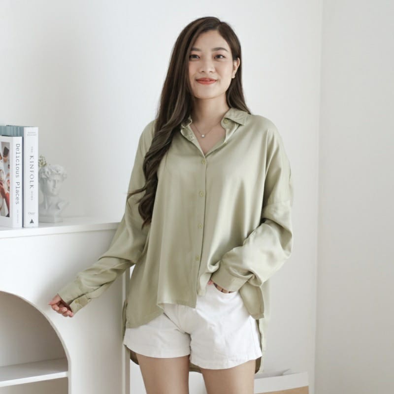 EUDORA Oversized Shirt Kemeja Oversize / Kemeja Kantor / Kemeja Korea / Kemeja Oversized / Atasan Wanita