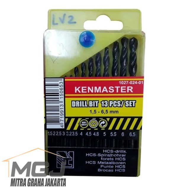 Kenmaster Mata Bor Besi Set 13 Pcs Terlaris Termurah Mgj