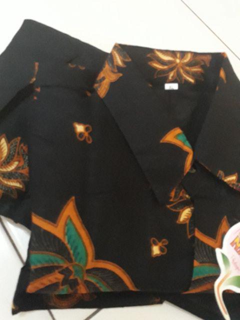 Kencana Tunic Batik Black Series Motif Vintage Instan Ootd Daily  Santika