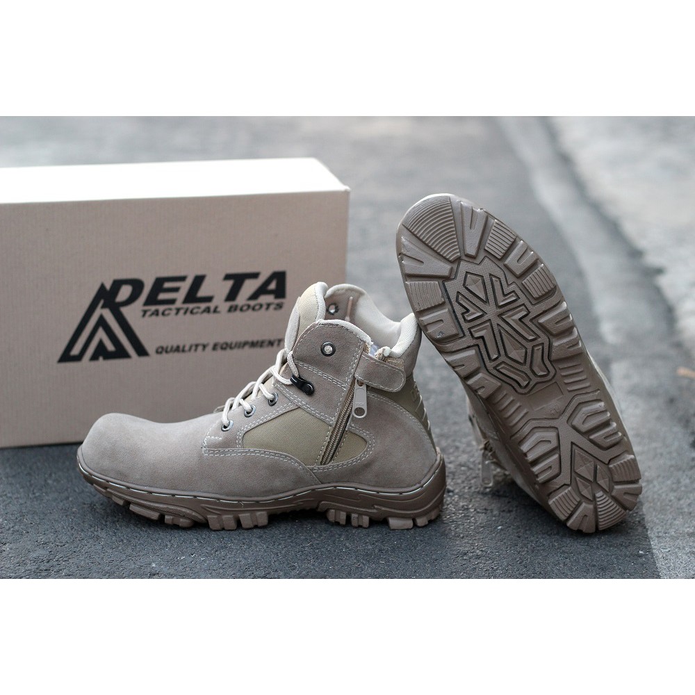 Sepatu Pria Ujung Besi Boots Safety Cheap Pendek Sleting / Sepatu Kerja Proyek /Outdoor/Bikers/Murah
