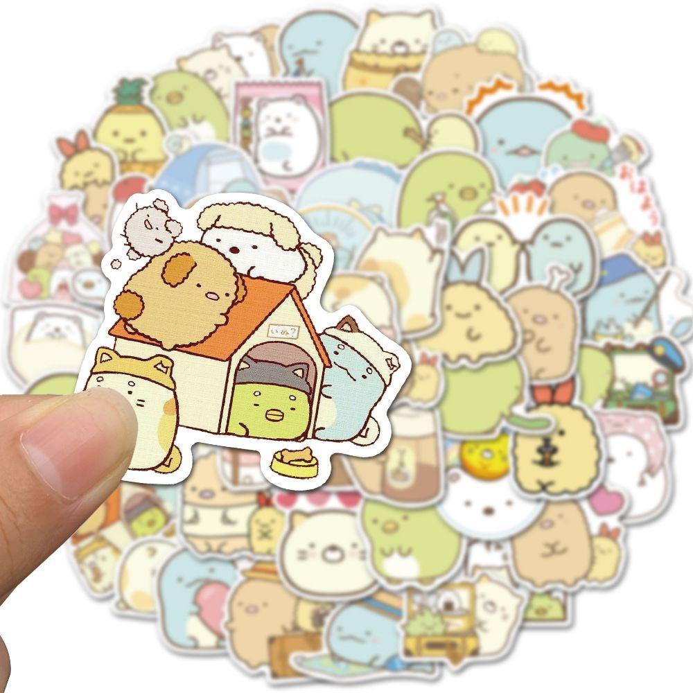 Lanfy Sumikko Gurashi Kawaii Kreativitas Decals Laptop Alat Tulis Stiker Ponsel Dekorasi Graffiti Stiker