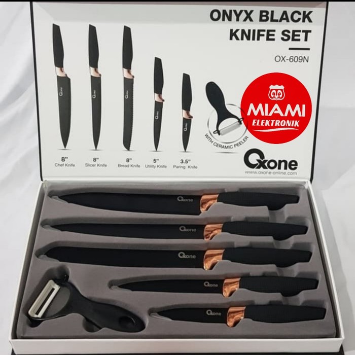 Oxone Onyx Black Knife Set OX609N / Pisau Oxone OX 609N