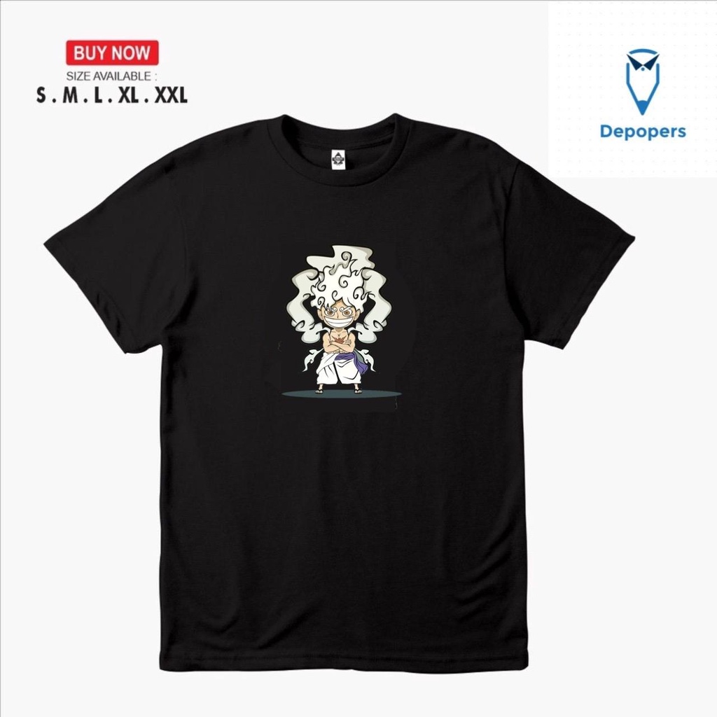 Kaos One Piece Luffy Chibi Gear 5 / One Piece Luffy Mode Nika