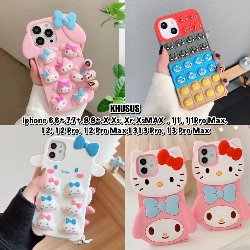 POP IT CASE IPHONE 13 PRO MAX 6 6+ 7 7+ 8 plus X Xs Xr XsMAX 11 11ProMax 12 12Pro 12ProMax Pro Max 13PRO 13PROMAX