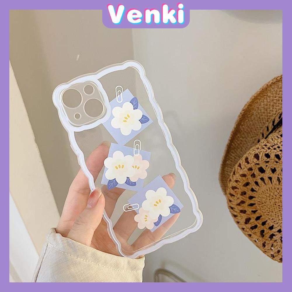 iPhone Case Silicone Soft Case Clear Case Wave Non-Slip Shockproof Camera Full Coverage Protection Flower Simple For iPhone 13 Pro Max iPhone 12 Pro Max iPhone 11 iPhone 7 Plus