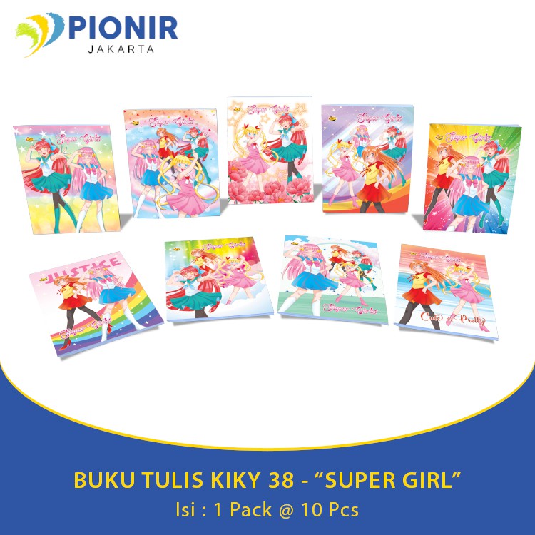 

BUKU TULIS KIKY 38 - "SUPER GIRL" (1 PACK = 10 PCS)