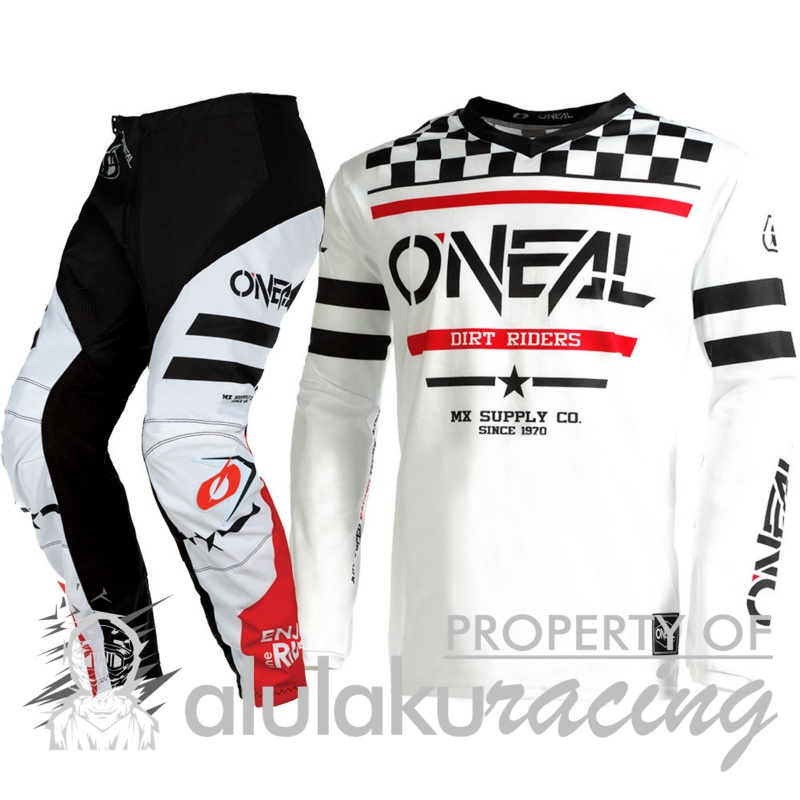 Jersey with Pants Oneal 2022 Element Squadron White Black - ON013