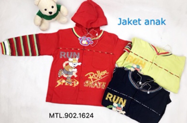 Baju Anak Laki laki lengan panjang topi 1-2 th/ Baju Anak cowok lengan panjang/ Baju anak Bermodel