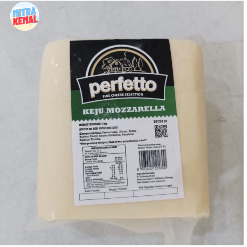 

Promo Keju Mozarella Perfetto 250 gram / Exp 24 November 2023