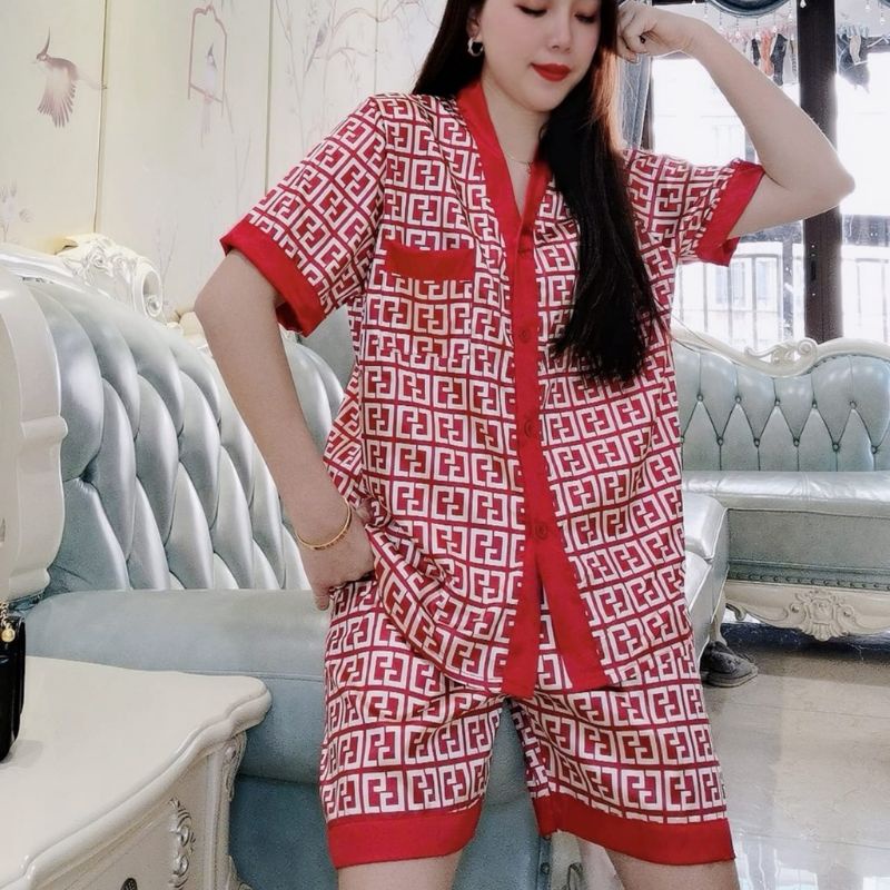 MDLV. ~ 0473# Pdk GG CNY Pajamas Set Baju tidur Sincia Set Pajamas Celana pendek Imlek Fashion Import