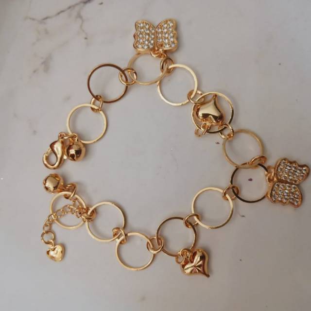 Xuping gelang tangan lapis emas 24k 1401