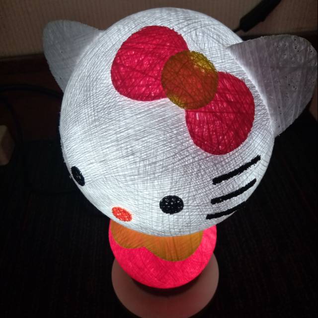 Lampu tidur lampion benang