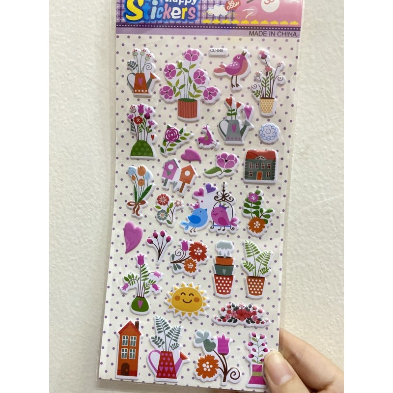 Sticker karakter pooh frozen boy girl music princess avenger 3D glitter-Tanaman