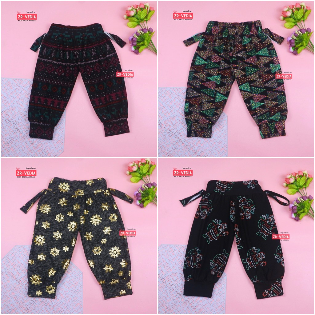 Aladin Cecilia Uk 3-4 Tahun / SPESIAL CHRISTMAS Celana Panjang Natal Anak Perempuan Adem IMPORT