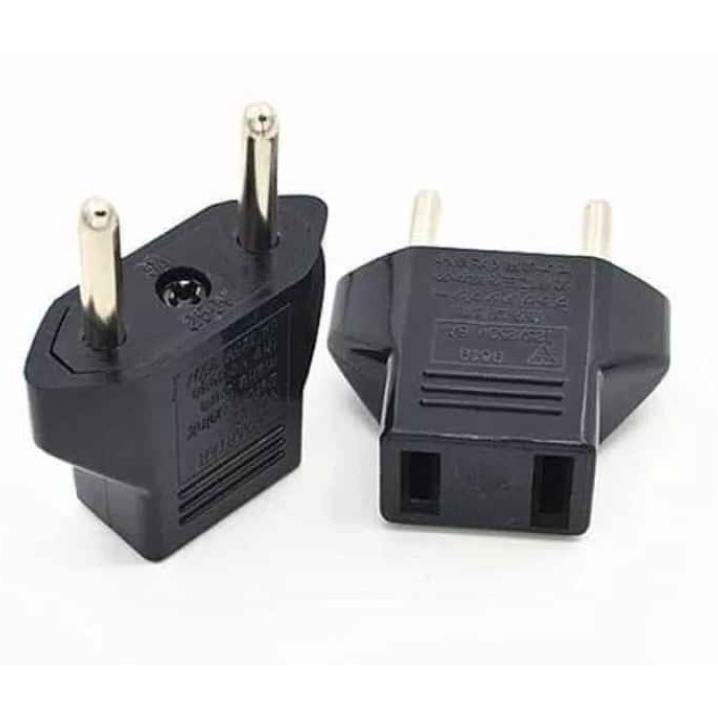 Adapter Steker Over mini steker Sambungan charger Xiaomi penyambung steker pipih kaki 3 ke kaki 2
