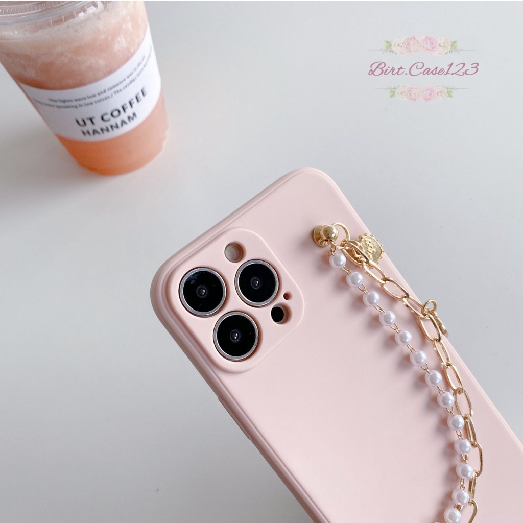 SOFTCASE MACARON RANTAI MUTIARA CHAIN GRIP SAMSUNG OPPO VIVO XIAOMI REALME IPHONE ALL TYPE BC6286