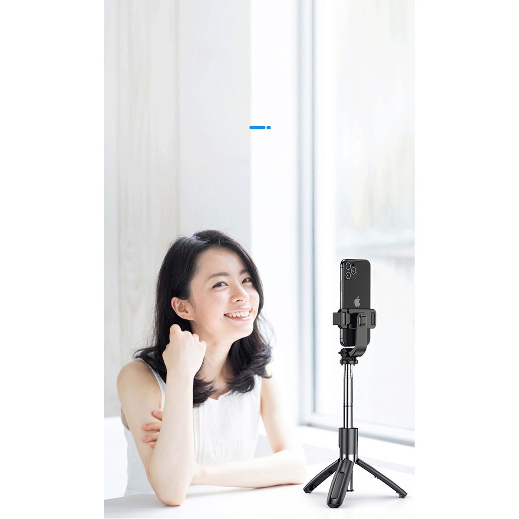 3 in 1 Phone Holder, Selfie Stick and Tripod with Bluetooth Remote - Tongsis Tomsis Bluetooth