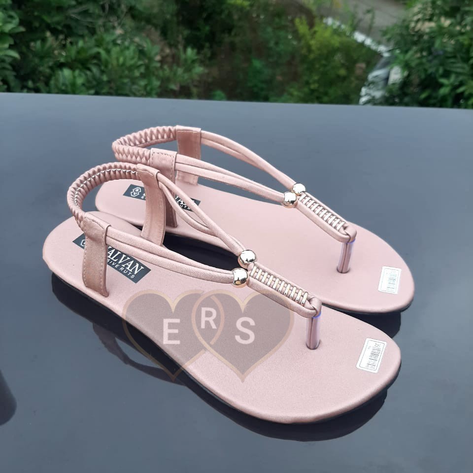 TOKOERS SDPD02 Sepatu Sandal Wanita Perempuan Model Teplek Tali - Motif Spiral