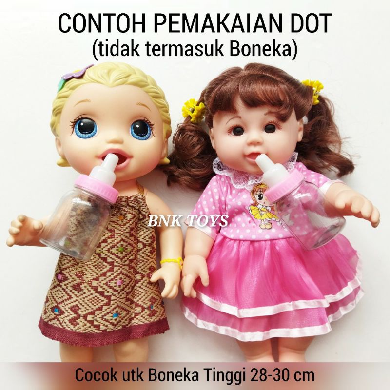 Dot Boneka Alive Melchan Reborn Botol Susu Mainan Baby Aliv Vinyl CD Bandana Mini