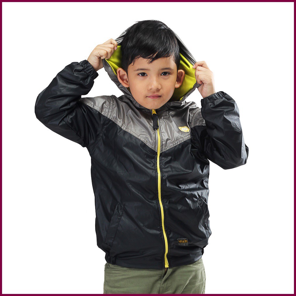 ✅BEST SELLER✅ Jaket Hoodie Anak Laki - Laki Cowok Hitam Usia Umur 6 7 8 9 10 11 12 Tahun IYN 465