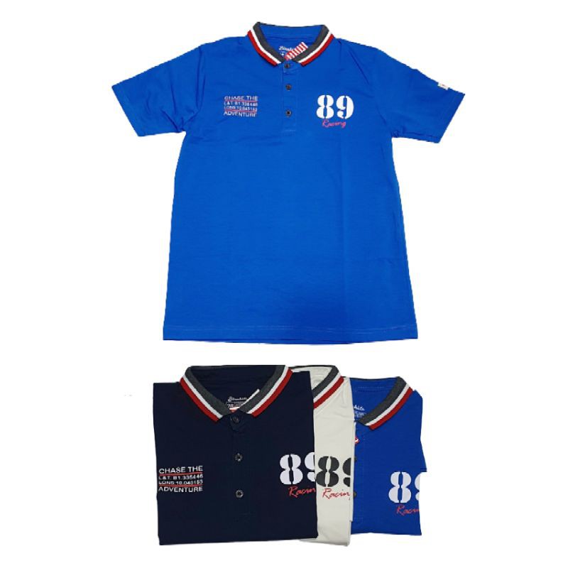 kaos Impor Jumbo Anak Laki Laki 11-15 Tahun|Kaos Kerah Anak Cowok|Kaos Lengan Panjang Anak Laki Laki