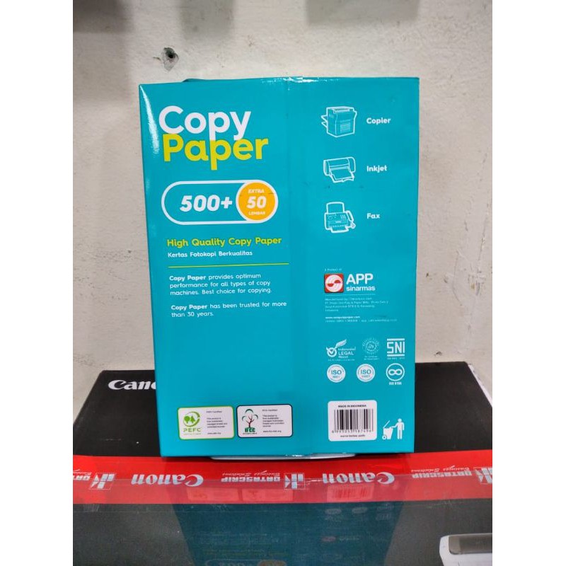 HVS Copy Paper 70gsm A4 isi 550 lembar