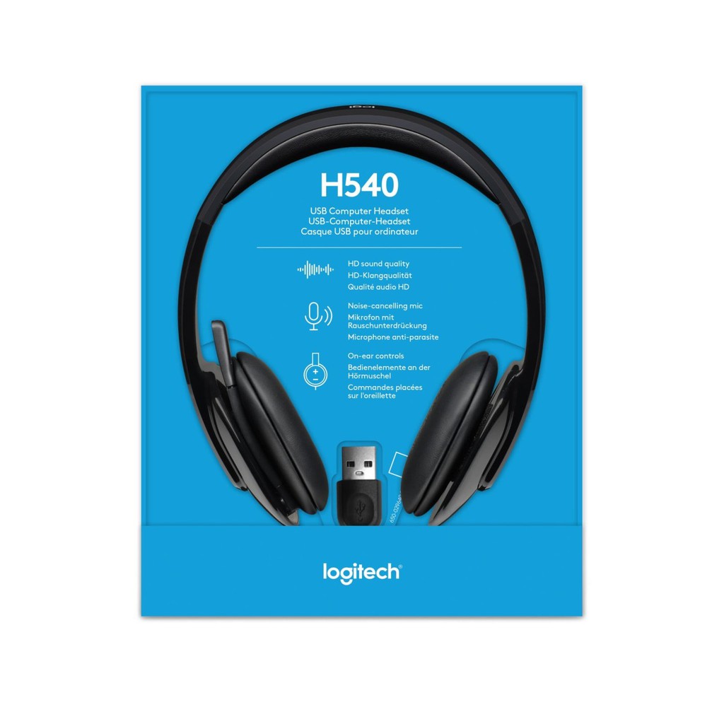 Logitech h540 USB Stereo Headset Headphone Earphone