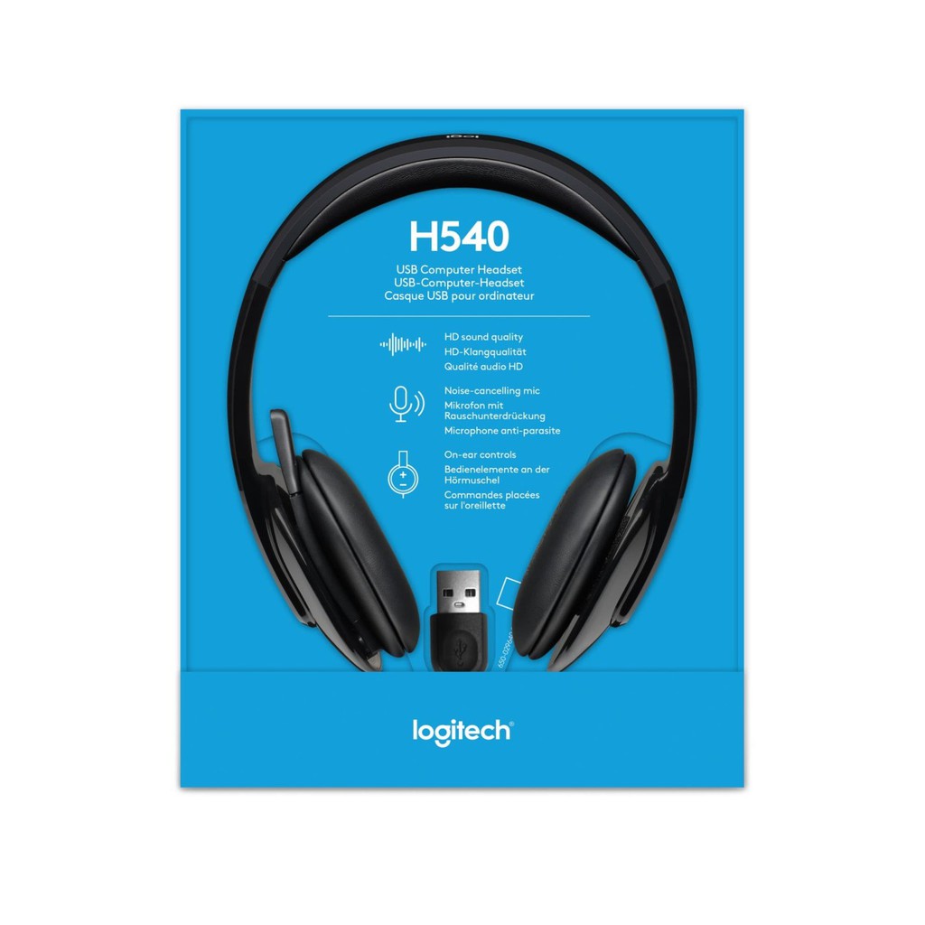 Logitech h540 USB Stereo Headset Headphone Earphone