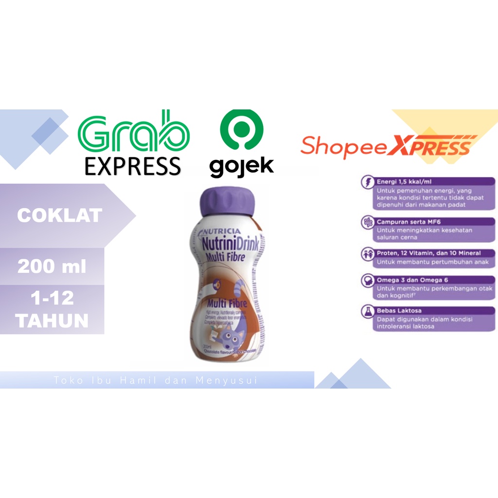 Nutrinidrink cair rasa coklat 200 ml