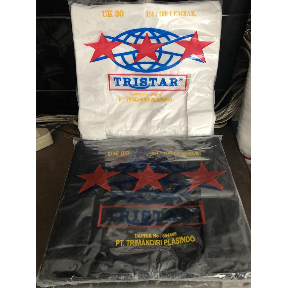 

Produk Unggulan] Kantong Kresek Tristar 30 Isi 100Lbr Plastik