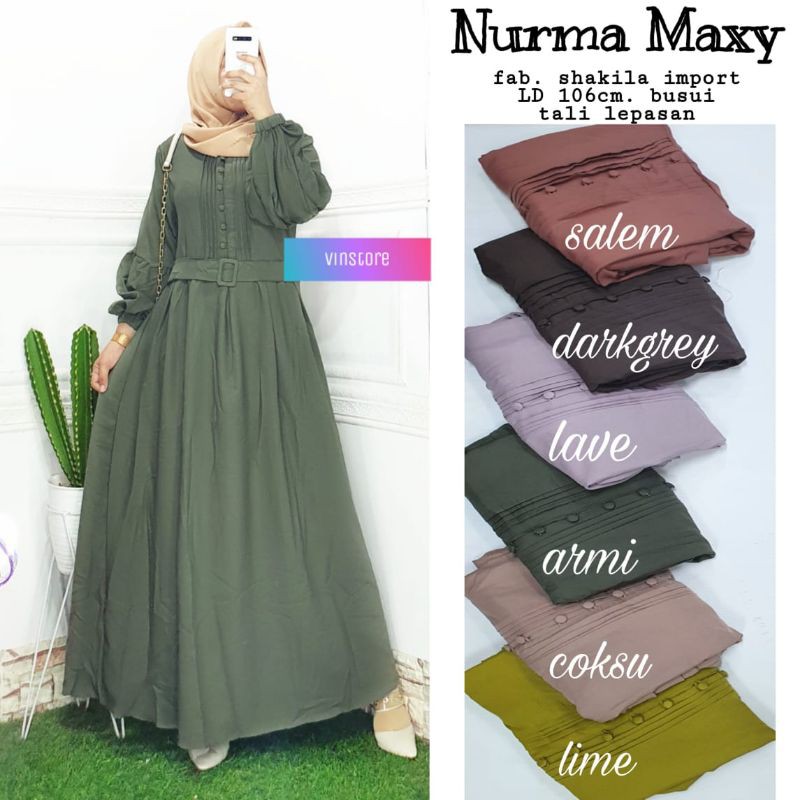 Maxy dress Nurma bahan shakila
