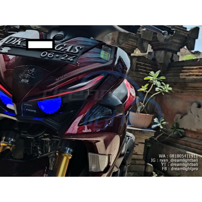 Yamaha Aerox Premium Headlamp Lampu Depan Projie BiLED Original Custom