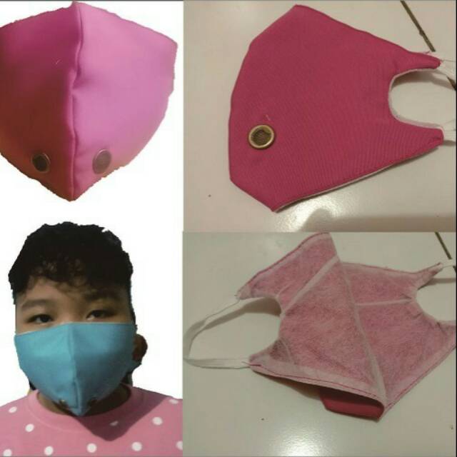 Masker kain anti air bahan taslan premium