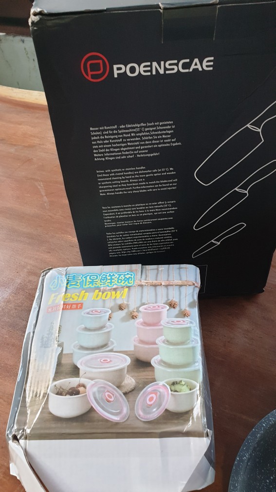 Lcx  Pisau + Talenan Masak Set 7in1 Bahan Keramik Best Quality / Vs-1804