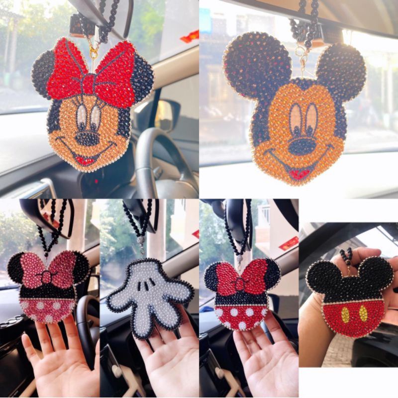 gantungan spion mickey minnie blink diy gantungan spion gantungan spion mobil mickey minnie blink hello kitty doraemon pucca spion Gantungan Spion Mobil Mickey Aksesoris Pajangan Hiasan