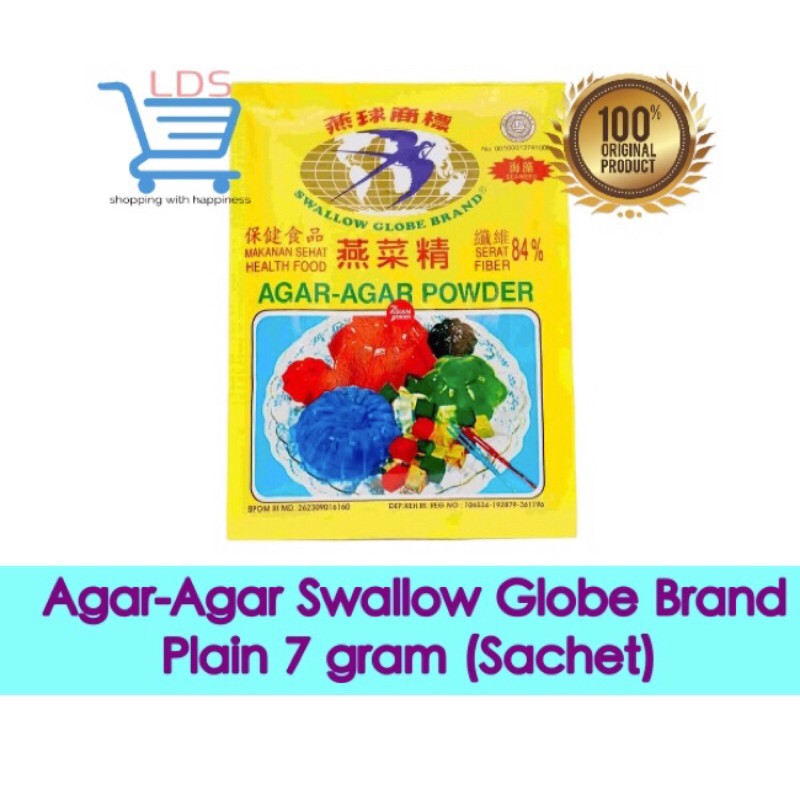 

Tepung Agar-Agar Powder Swallow Globe Brand Plain / Putih / White Agar Agar - Agar