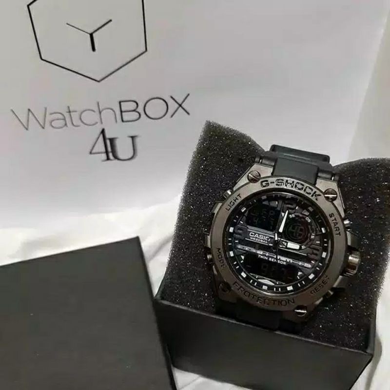 Original JAM TANGAN PRIA GSHOCK CASIO GST 8600 ANTI AIR BONUS TAS SLEMPANG DAN DOMPET KULIT Premium