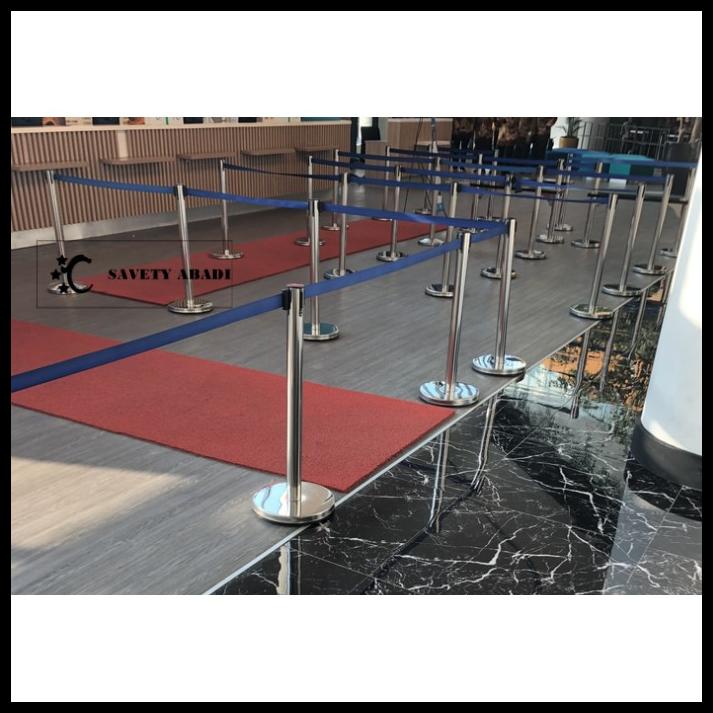

BEST SELLER !!! PROMO STANDING BARRIER TIANG ANTRIAN RAILING STAND PEMBATAS ANTRIAN ST TERLARIS