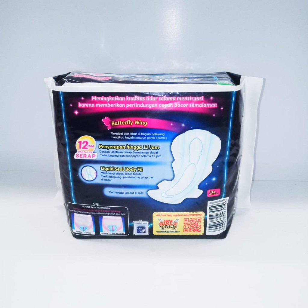 CHARM SAFE NIGHT WING 29CM ISI 10 PADS PEMBALUT WANITA SANITARY NAPKINS
