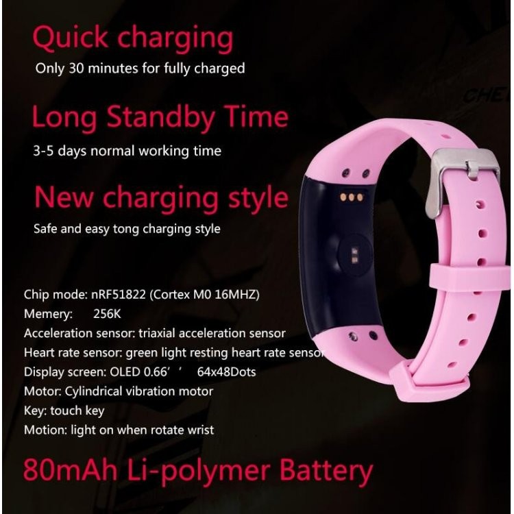 SKMEI DFit Smartwatch Wristband LED - D21 (HITAM)